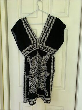 Black V-Neck Women's coverup